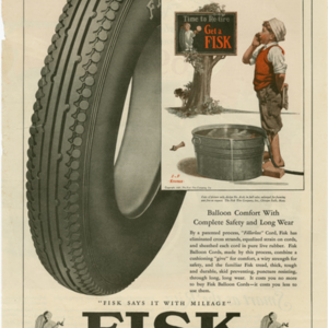 Fisk Tire Company Print Ad - Dog washer inserted in larger ad
