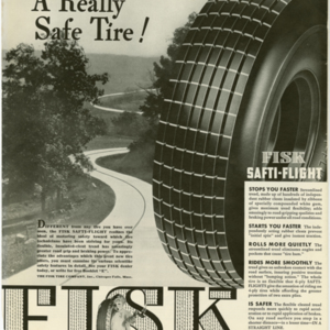 Fisk Tire Company Print Ad - At Last, A Really Safe Tire