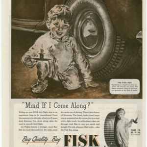 Fisk Tire Company Print Ad - Mind if I Come Along?