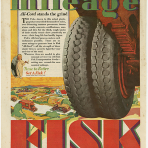 Fisk Tire Company Print Ad - All-Cord Stands the Grind