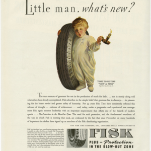 Fisk Tire Company Print Ad - Little Man, What&#039;s New