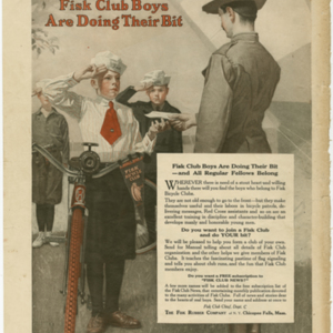 Fisk Tire Company Print Ad - Fisk Club Boys Are Doing Their Bit