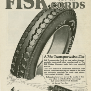 Fisk Tire Company Print Ad - A New Transportation Tire