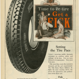 Fisk Tire Company Print Ad - Setting the Tire Pace