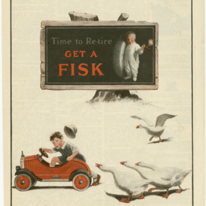 Fisk Tire Company Print Ad - Escape from the Geese