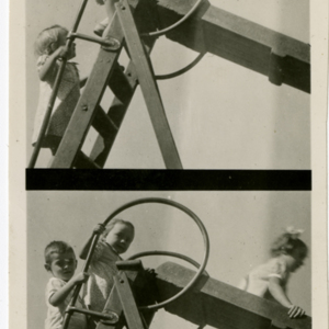 Patrick E. Bowe Nursery School - Students from 1935 - 1938 - Children playing on a slide