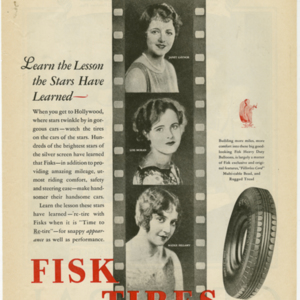 Fisk Tire Company Print Ad - Learn the Lessons the Stars Have Learned