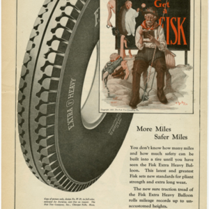 Fisk Tire Company Print Ad - Fisk Says it With Mileage