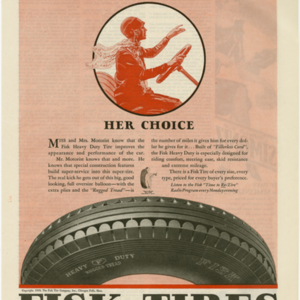 Fisk Tire Company Print Ad - Her Choice