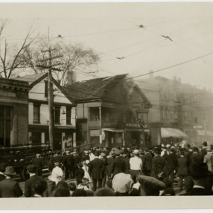 Crowd Watches the Williams Market Fire