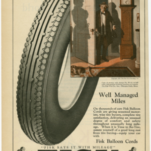 Fisk Tire Company Print Ad - Well Managed Miles