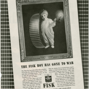 Fisk Tire Company Print Ad - The Fisk Boy Has Gone to War